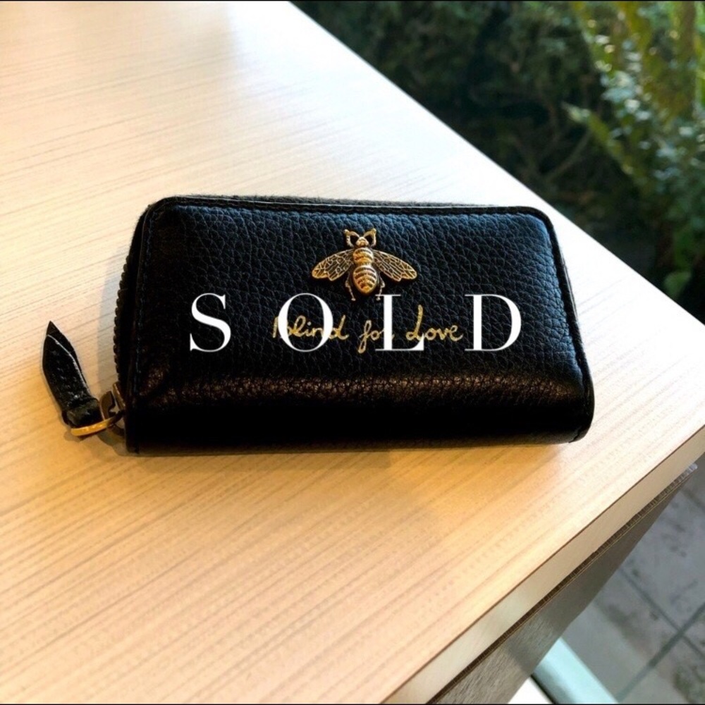 Black Animalier Zip Key Case